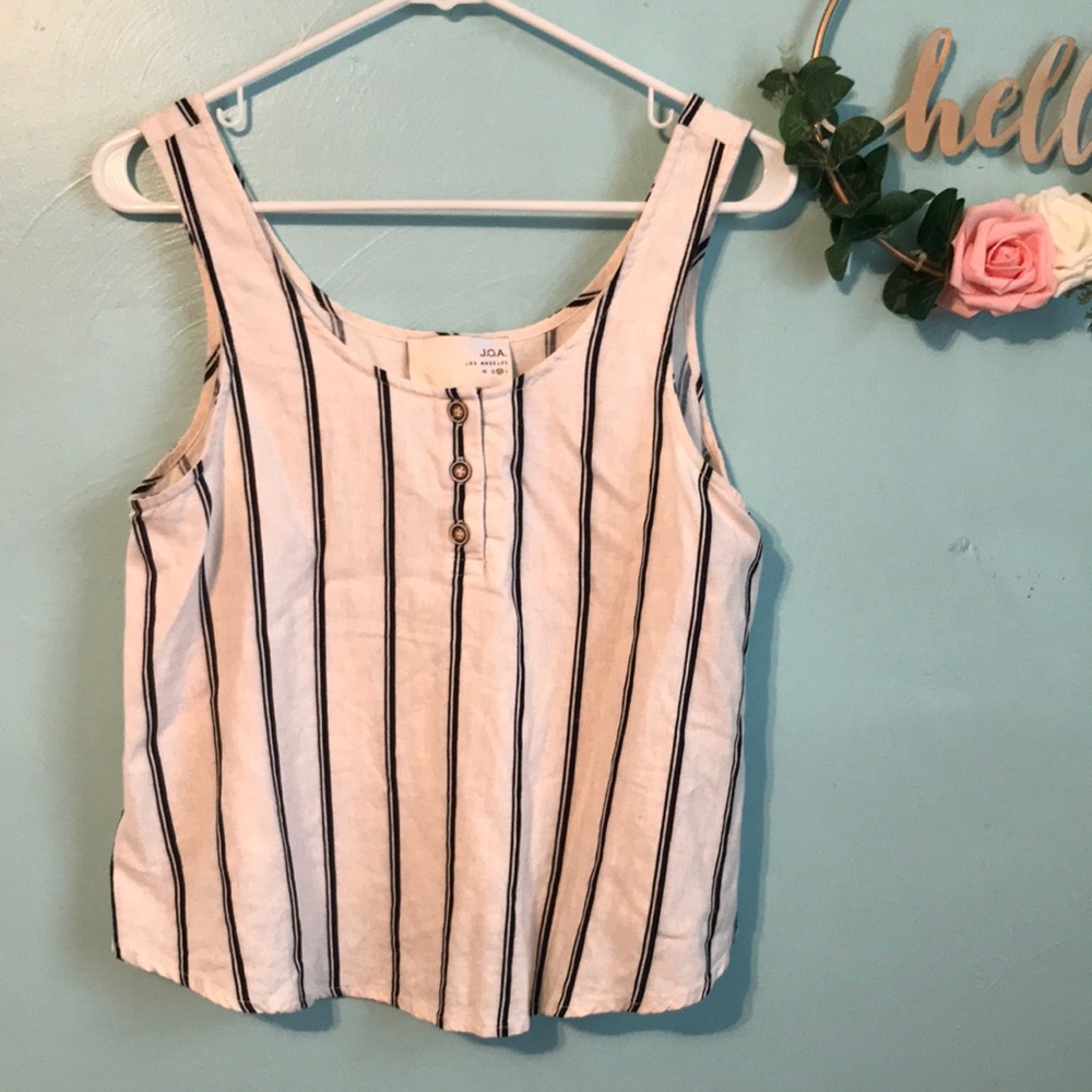 J.O.A. Los Angeles Linen Blend Tank Top